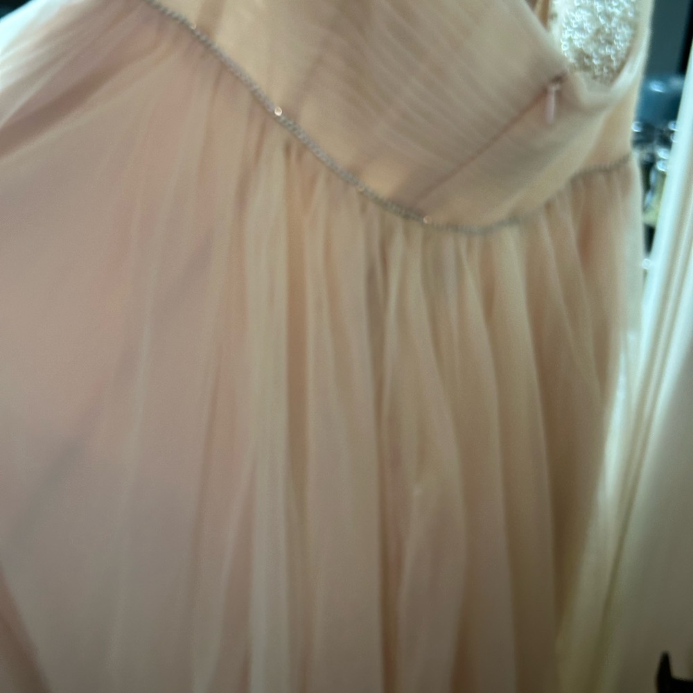 David’s Bridal. David’s Bridal studio wedding dress. Size 20W. Color Stone - Picture 9 of 11
